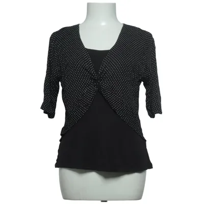 Wrap top (Black, White) from Wico Elastane, Viscose