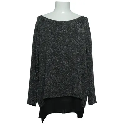 Top (Black, Gray) from Plus Size Polyester, Viscose