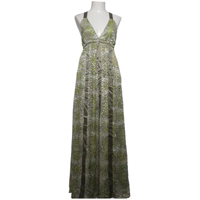 Maxi dress (Green, White, Multicolored) from SNOB Polyester, Silk