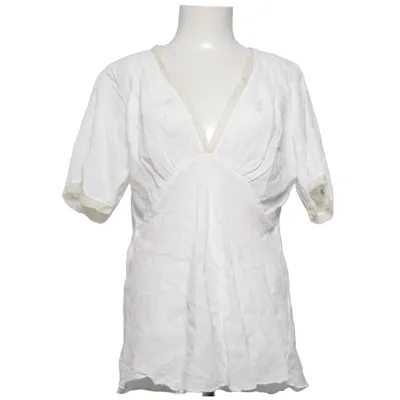 Top (White) from Branting Cotton, Linen, Polyamide, Viscose
