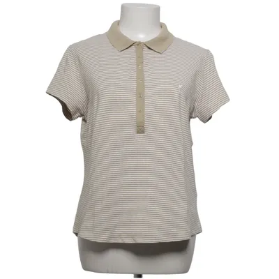 Polo shirt (Beige, White) from Golfino Elastane, Polyamide, Polyester, Viscose