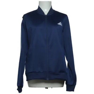 Træningsjakke (Blå, Hvid) fra Adidas Elastan, Genanvendt polyester