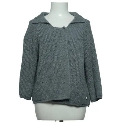 Cardigan (Gris) de Anna Justper Acrylique, Laine d'alpaga, Viscose