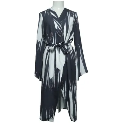 Robe portefeuille (Noir, Blanc) de Aéryne Polyester