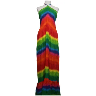 Långklänning (Hippie chic, flower power, S/M resår topp) Viskos