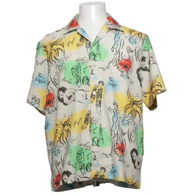 Kortærmet skjorte (Beige, Flerfarvet) fra Carne Bollente Elastan, Polyester