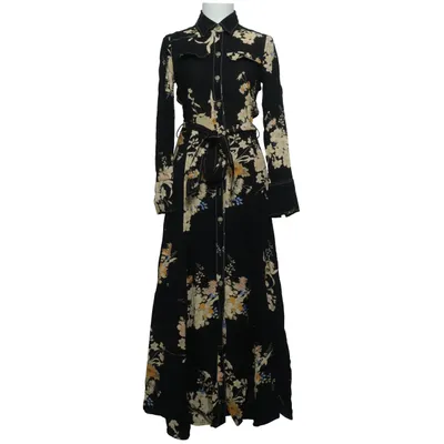 Robe chemise (Noir, Beige) de Massimo Dutti Viscose