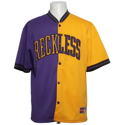 Baseball T-shirt (Purple, Yellow) from FSBN Polyester