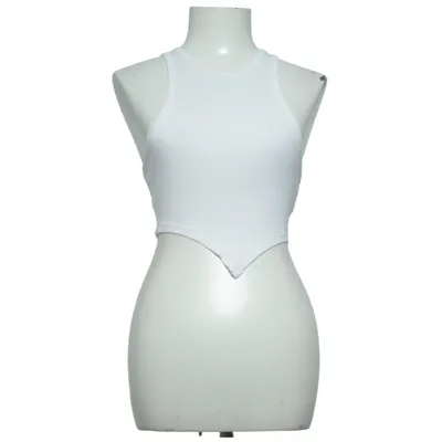Crop top (Wit) van Collusion Katoen, Elastaan