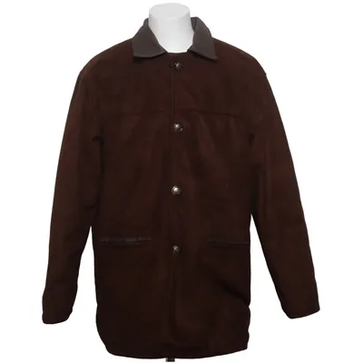 Jacket (Brown) from AC Acrylic, Leather, Polyester