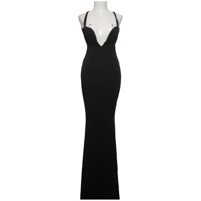 Maxi dress (Black) from Baluoke Elastane, Polyester