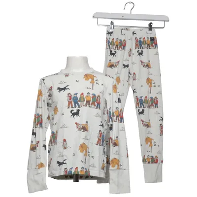 Pyjamas (Vit, Flerfärgad) från Polarn O. Pyret Elastan, Ekologisk bomull