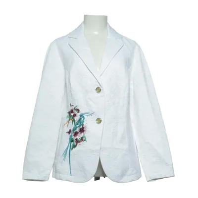 Blazer (White, Multicolored) from Alfredo Pauly Cotton, Polyester