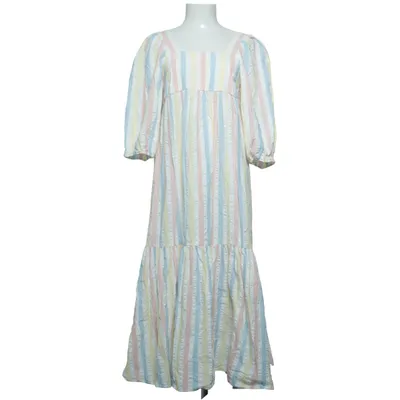 Maxi jurk (Blauw, Roze, Geel) van Edited Katoen