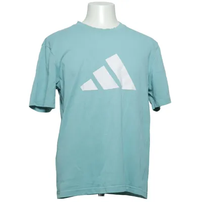 T-shirt (Blauw, Wit) van Adidas Gerecycled katoen, Gerecycled polyester