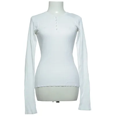 Henley T-shirt (Hvid) fra Brandy Melville Bomuld