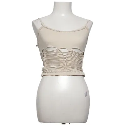Crop top (Beige) van The Kript Katoen, Elastaan