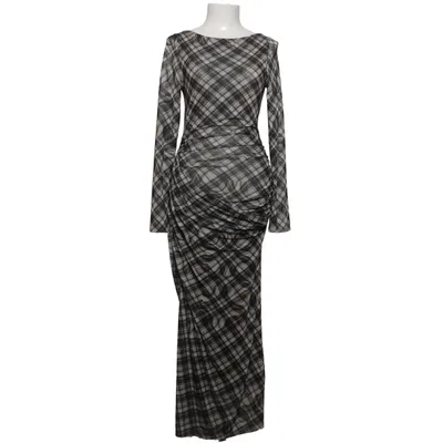 Maxi jurk (Zwart, Beige)