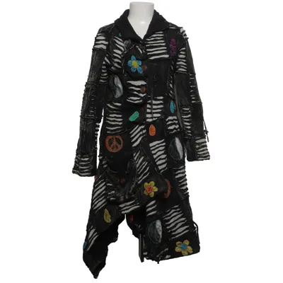 Coat (Black, Multicolored) from Little Kathmandu Cotton