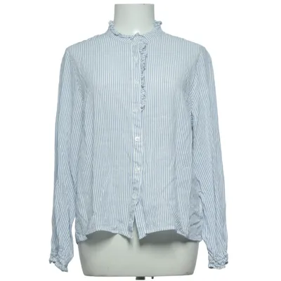 Blouse (Blue, White) from Cream Viscose