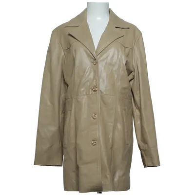 Läderkappa (Beige) från Lipp Skinn, Polyester