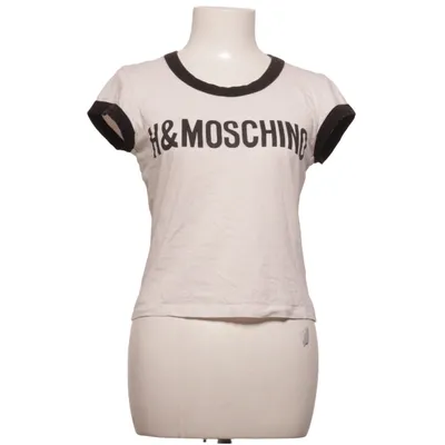 T-shirt (Vit, Svart) från H&M x Moschino Bomull