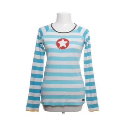 Långärmad t-shirt (Blå, Vit) från Villervalla Ekologisk bomull