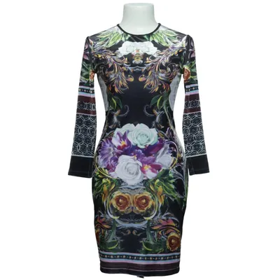 Dress (Black, Multicolored) from Clover Canyon Elastane, Polyester