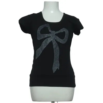 T-shirt (Black, White) from Dunnes Elastane, Viscose