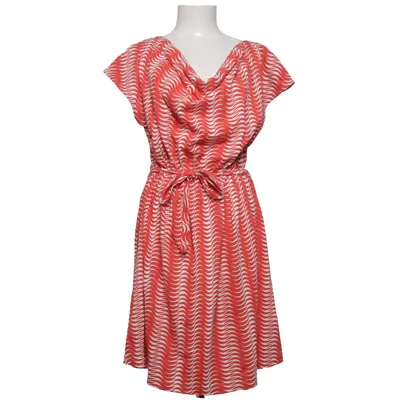 Dress (Red, White) from Premoda Cotton, Modal