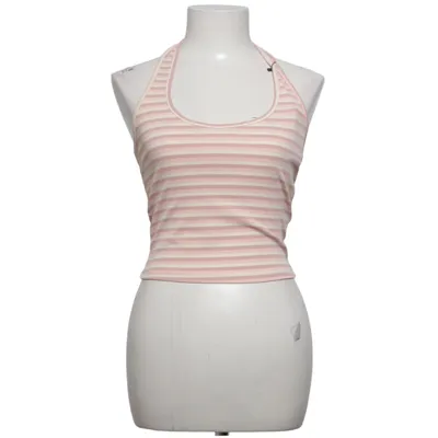 Halternecktopp (Rosa, Vit) från Missguided Elastan, Polyester