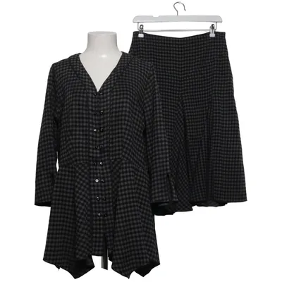 Jakkesæt med nederdel (Sort, Grøn) fra Kriss Polyester