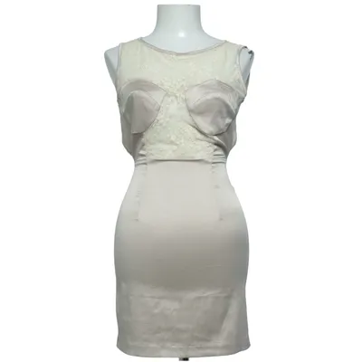 Jurk (Beige) van Rare Katoen, Elastaan, Polyester