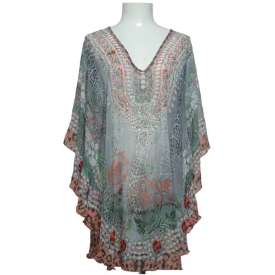 Kaftan (Gray, Multicolored) from Azaka