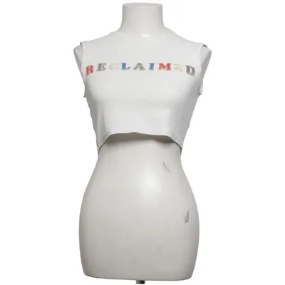 Crop top (White, Multicolored) from Reclaimed Vintage Cotton, Elastane