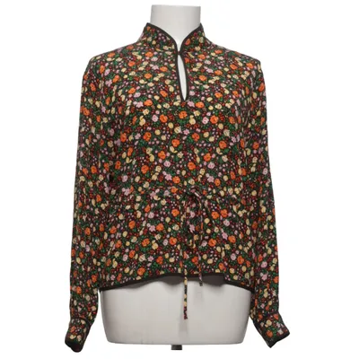 Blouse (Black, Multicolored) from Ganni Silk