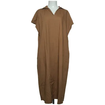 Robe longue (Marron) de Splash Coton, Lin, Viscose