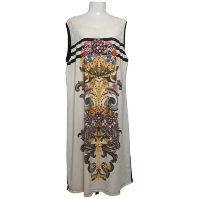 Jurk (Beige, Meerkleurig) van Ulla Popken Elastaan, Polyester