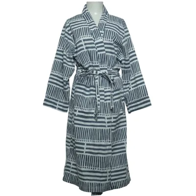 Morgenkåbe (Blå, Hvid) fra Pipol's Bazaar Bomuld, Polyester