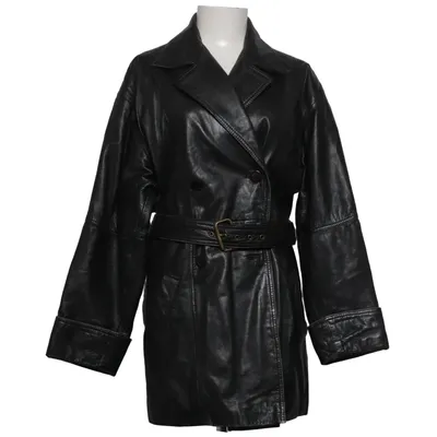 Veste longue en cuir (Noir) de Together