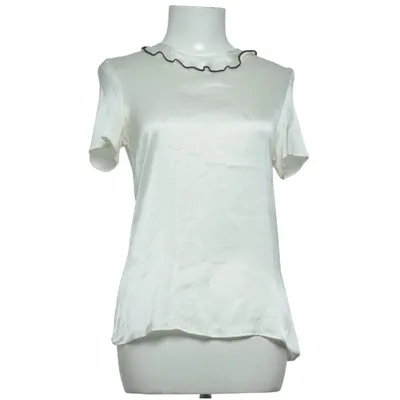 Top (Wit) van Hallhuber Donna Elastaan, Zijde, Viscose
