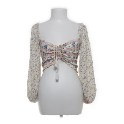 Crop top (Vit, Flerfärgad) från River Island Elastan, Metallfiber, Polyester, Viskos