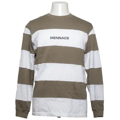 T-shirt à manches longues (Marron, Blanc) de Mennace Coton
