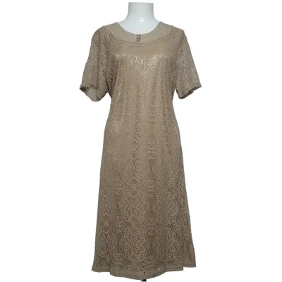 Jurk (Beige) van Conos Katoen, Elastaan