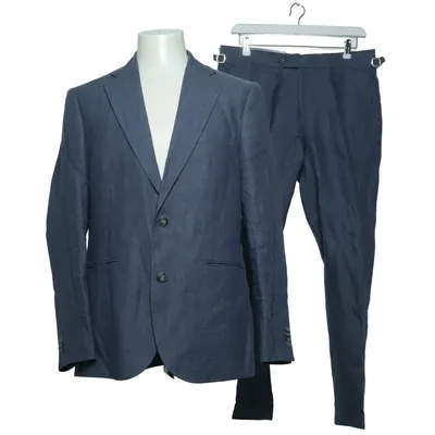 Suit (Blue) from John Henric Linen, Polyester, Viscose