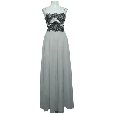 Abendkleid (Grau, Schwarz) von Blue Crown Fashion Elasthan, Polyester