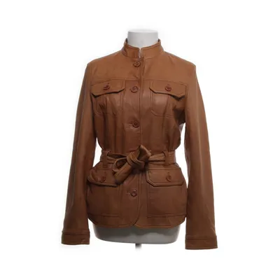Læderjakke (Brun) fra s.Oliver Læder, Polyester, Bomuld