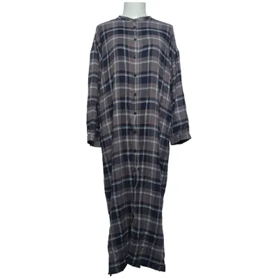 Skjortekjole (Blå, Grå, Beige) fra Basic Apparel Viscose