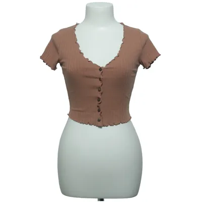 Crop Top (Braun) von Bozzolo Baumwolle, Elasthan, Polyester