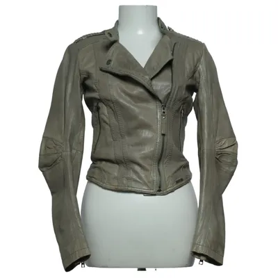 Biker jacket (Beige) from Bershka Leather